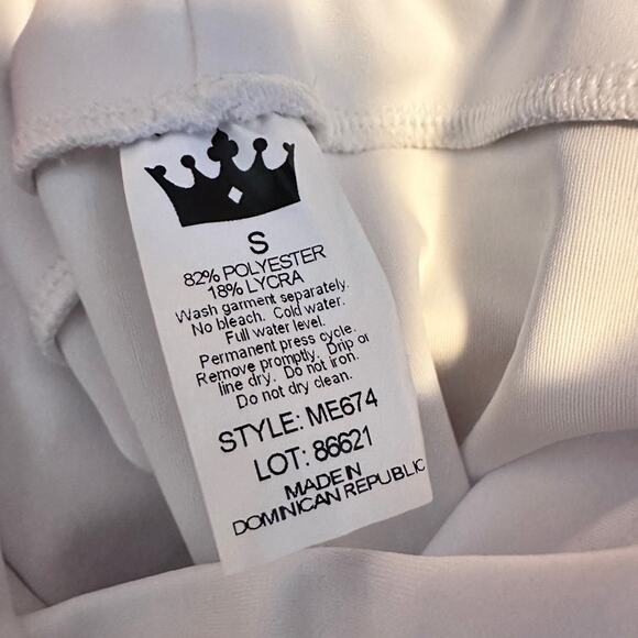 MARIIA CROWN white shorts bike shorts dance bottoms adult/teen NWT - Adult Small - Picture 2 of 2